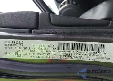 2016 Jeep Grand Cherokee Limited 75Th Anniversary из США, поврежденный, VIN 1C4RJFBGXGC505165